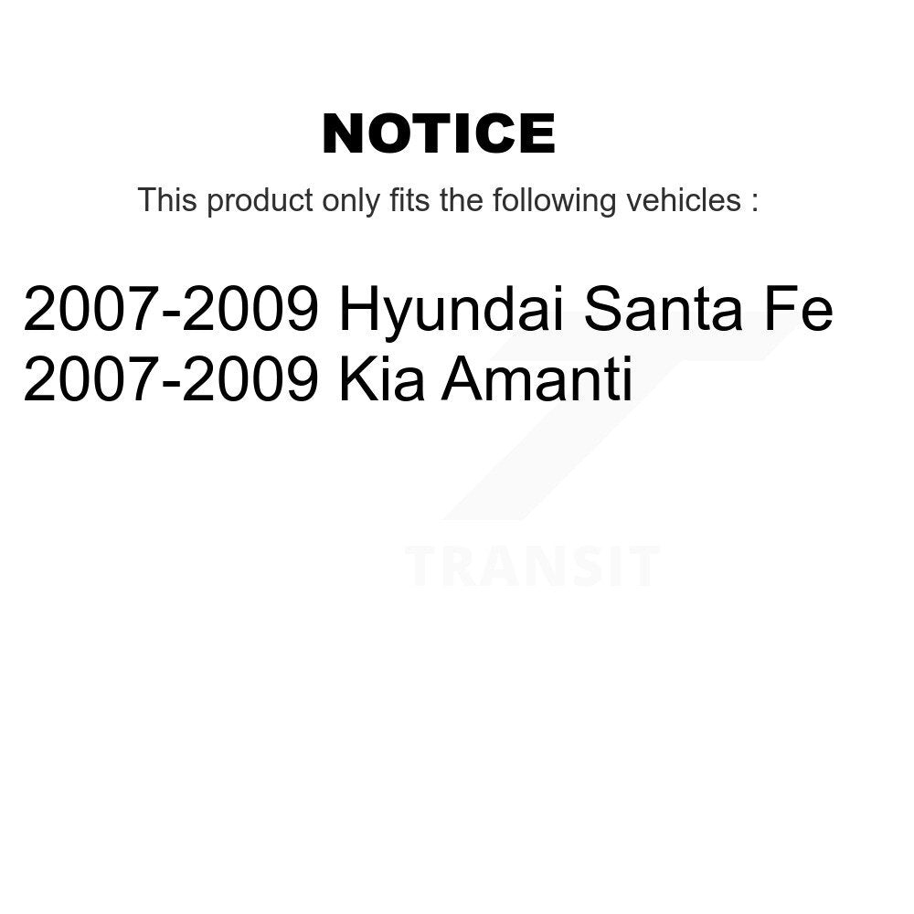 Rear Parking Brake Hardware Kit 13-H17441 For 2007-2009 Hyundai Santa Fe Kia Amanti