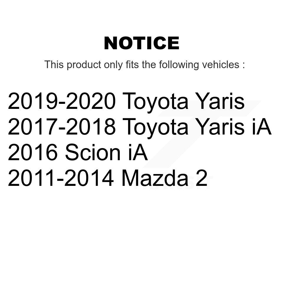 Rear Drum Brake Hardware Kit 13-H17465 For Mazda 2 Toyota Yaris iA Scion