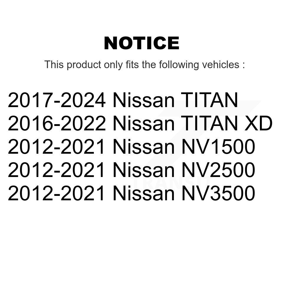 Rear Parking Brake Hardware Kit 13-H17473 For Nissan TITAN NV2500 XD NV3500 NV1500