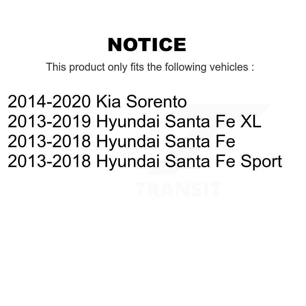 Rear Parking Brake Hardware Kit 13-H17481 For Hyundai Santa Fe Sport Kia Sorento XL