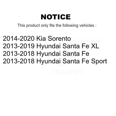 Rear Parking Brake Hardware Kit 13-H17481 For Hyundai Santa Fe Sport Kia Sorento XL