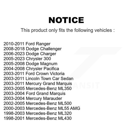 Rear Parking Brake Hardware Kit 13-H7302 For Dodge Chrysler 300 Charger Ford Ranger Challenger Crown