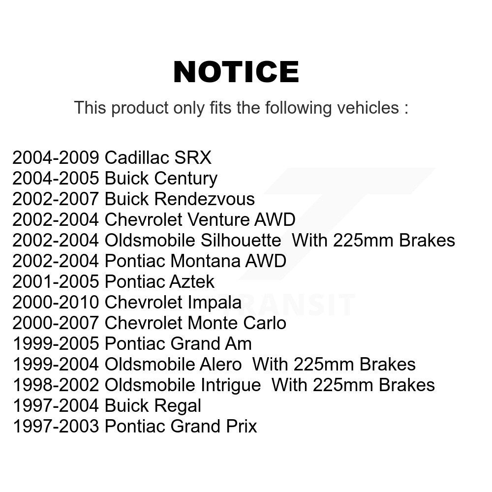 Rear Parking Brake Hardware Kit 13-H7320 For Chevrolet Impala Pontiac Buick Grand Am Oldsmobile Prix