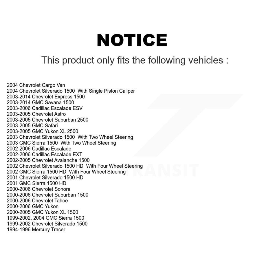 Rear Parking Brake Hardware Kit 13-H7322 For Chevrolet GMC Silverado 1500 Sierra Avalanche Express