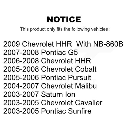 Rear Drum Brake Hardware Kit 13-H7324 For Chevrolet Pontiac Cobalt Malibu Saturn Ion G5 Sunfire HHR