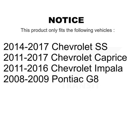 Rear Parking Brake Hardware Kit 13-H7360 For Chevrolet Impala Pontiac G8 SS Caprice