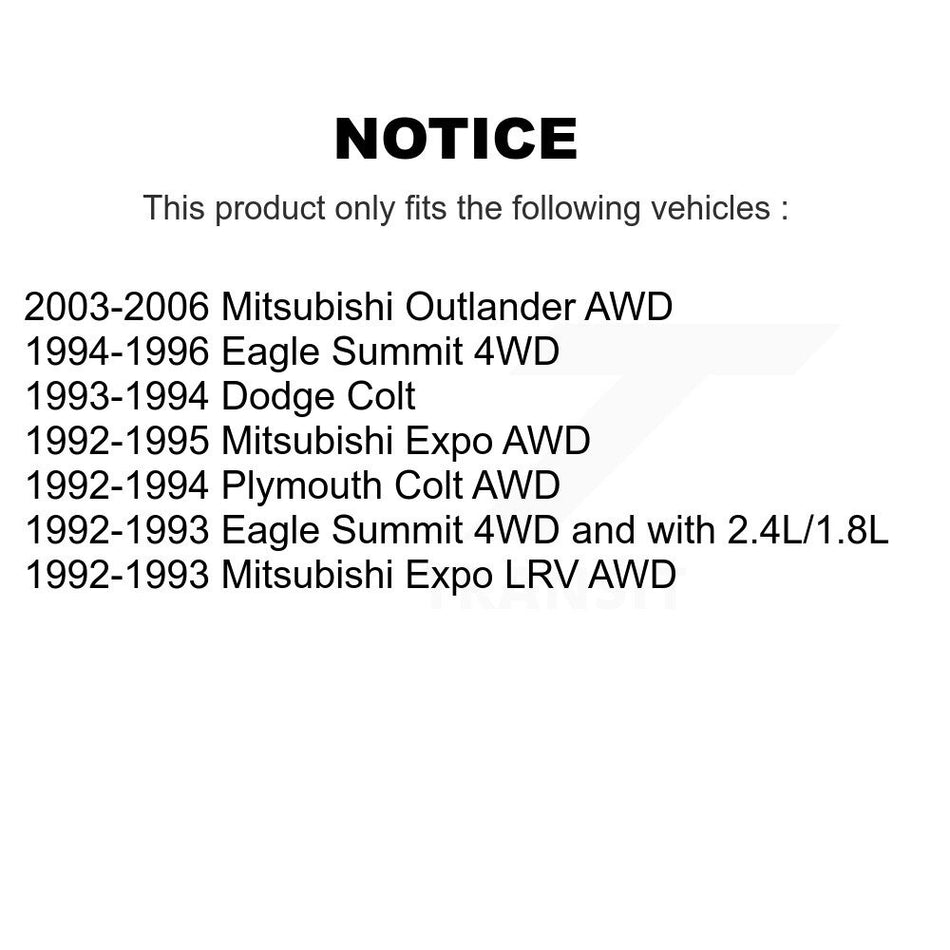 Rear Wheel Bearing 70-511013 For Mitsubishi Outlander Eagle Summit Colt Plymouth Expo LRV Dodge