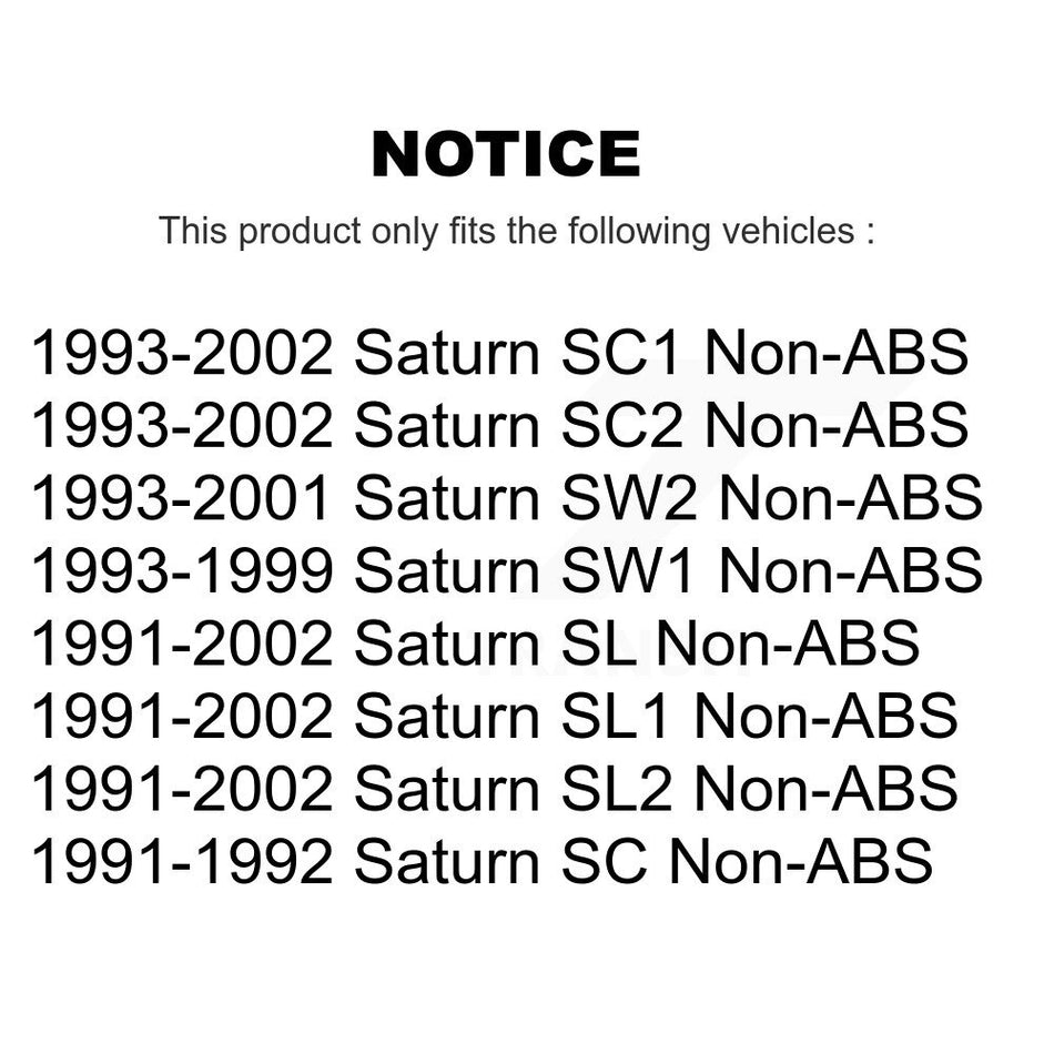 Rear Wheel Bearing Hub Assembly 70-512000 For Saturn SL1 SC1 SL2 SC2 SL SW2 SW1 SC Non-ABS