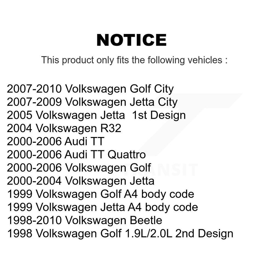 Rear Wheel Bearing Hub Assembly 70-512012 For Volkswagen Jetta Golf Beetle City Audi TT Quattro R32
