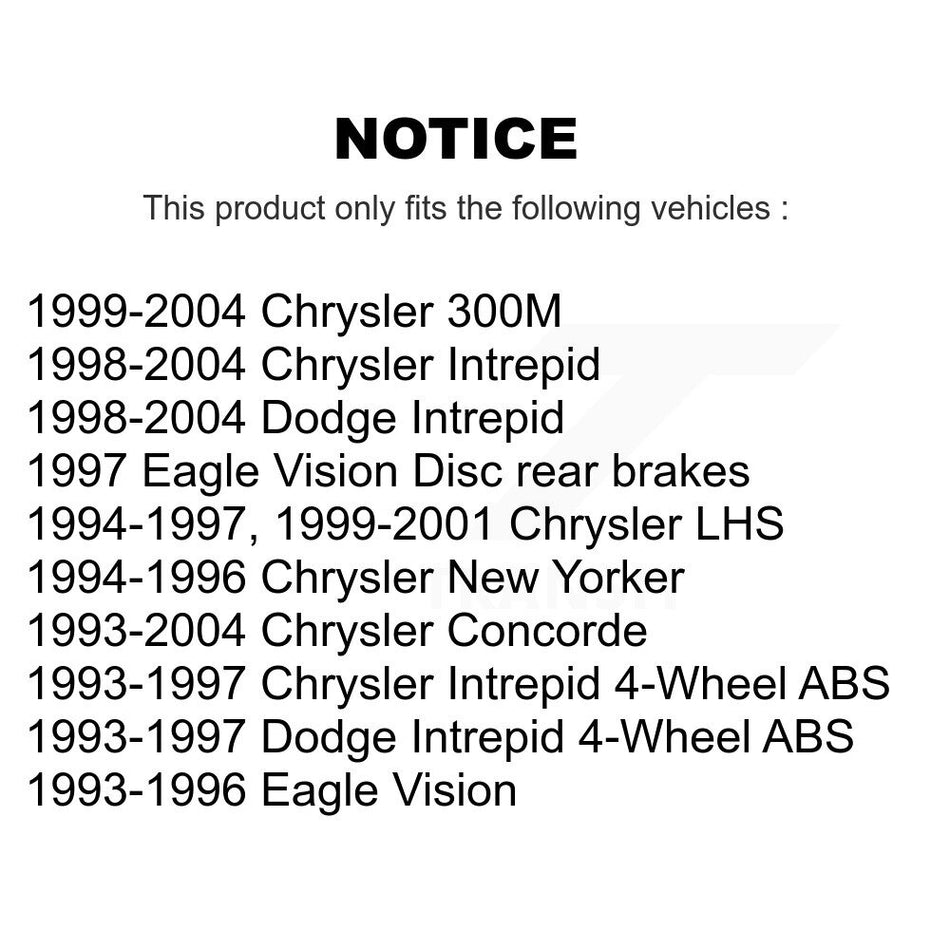 Rear Wheel Bearing Hub Assembly 70-512029 For Chrysler Dodge Intrepid Concorde 300M LHS Eagle Vision New Yorker