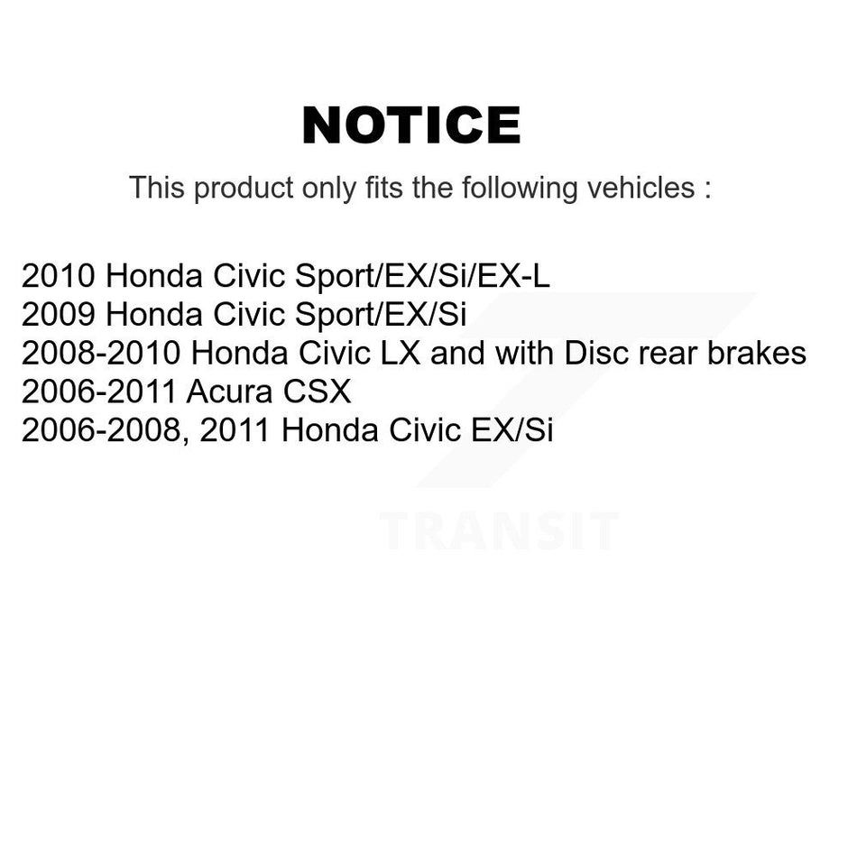 Rear Wheel Bearing Hub Assembly 70-512256 For Honda Civic Acura CSX