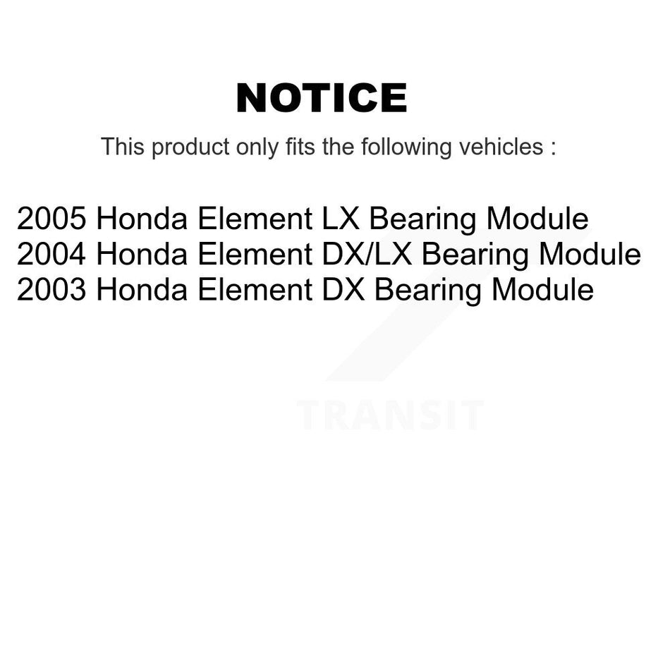 Rear Wheel Bearing Assembly 70-512260 For Honda Element Module