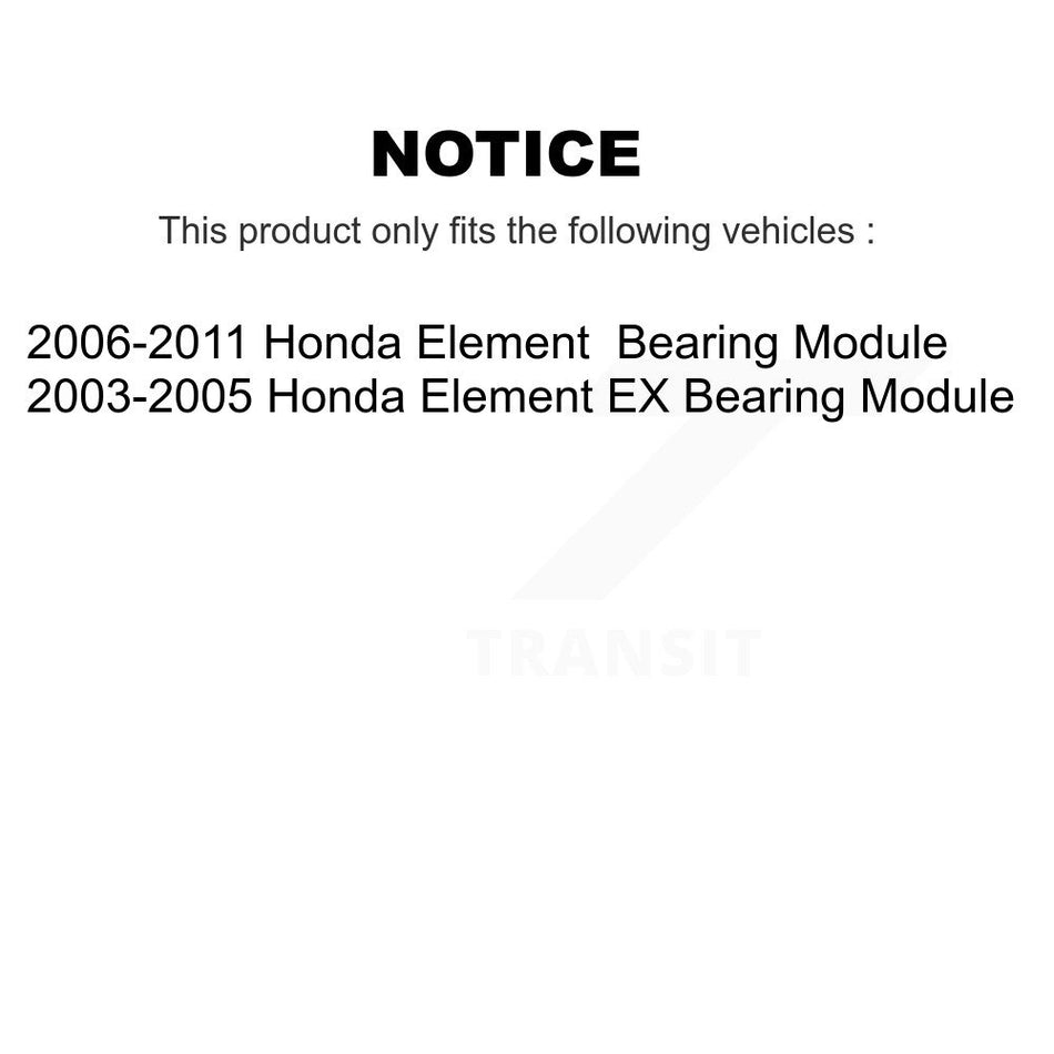 Rear Left Wheel Bearing Assembly 70-512262 For Honda Element Module