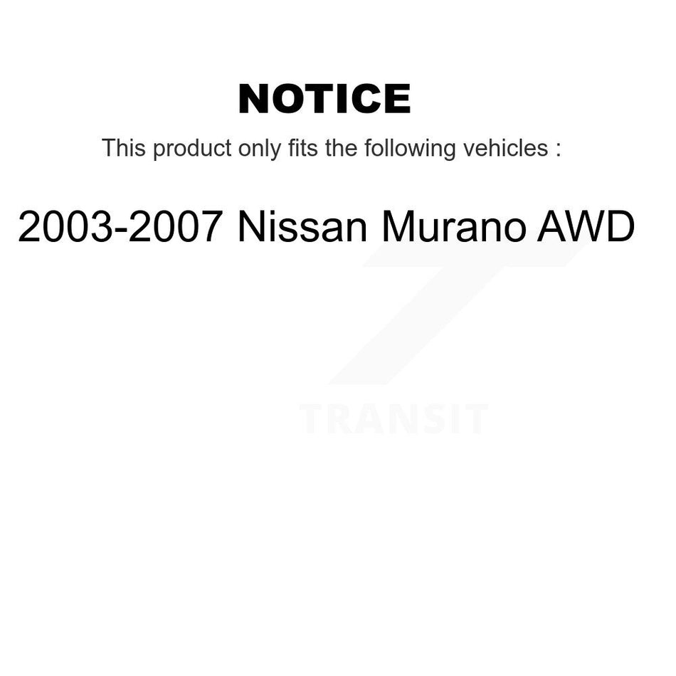 Rear Wheel Bearing Hub Assembly 70-512363 For 2003-2007 Nissan Murano AWD