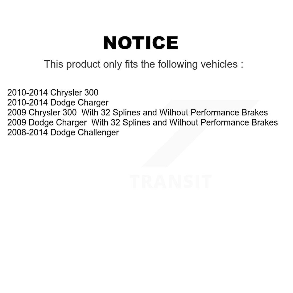 Rear Wheel Bearing Hub Assembly 70-512369 For Dodge Chrysler 300 Charger Challenger