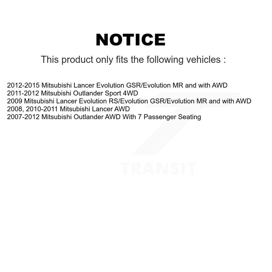 Rear Wheel Bearing Hub Assembly 70-512382 For Mitsubishi Lancer Outlander Sport
