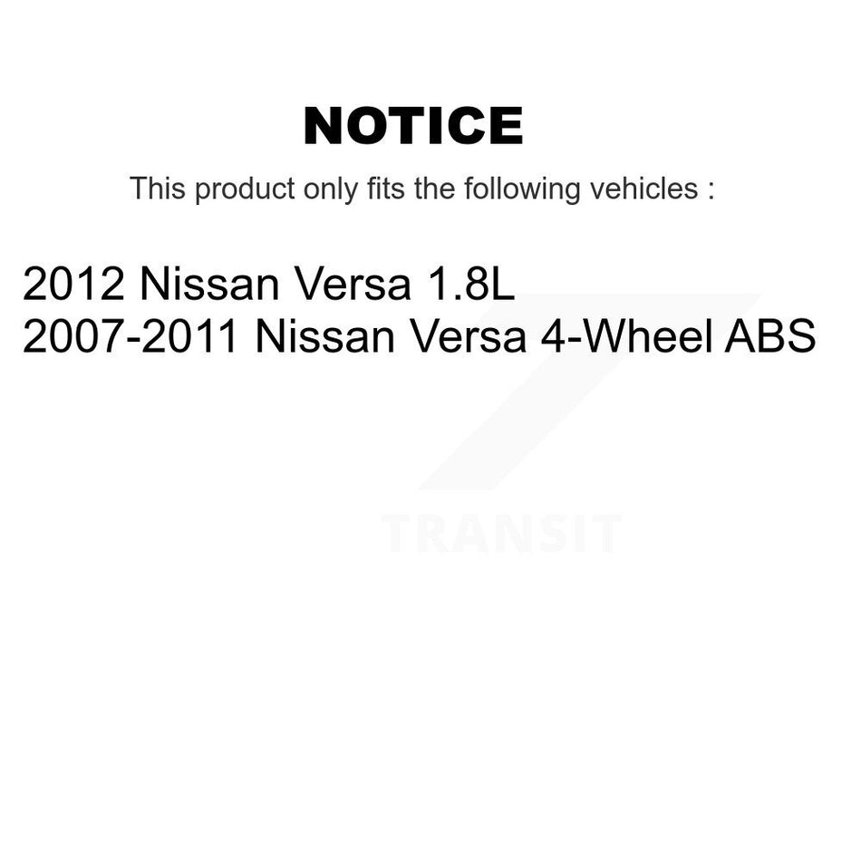 Rear Wheel Bearing Hub Assembly 70-512386 For Nissan Versa