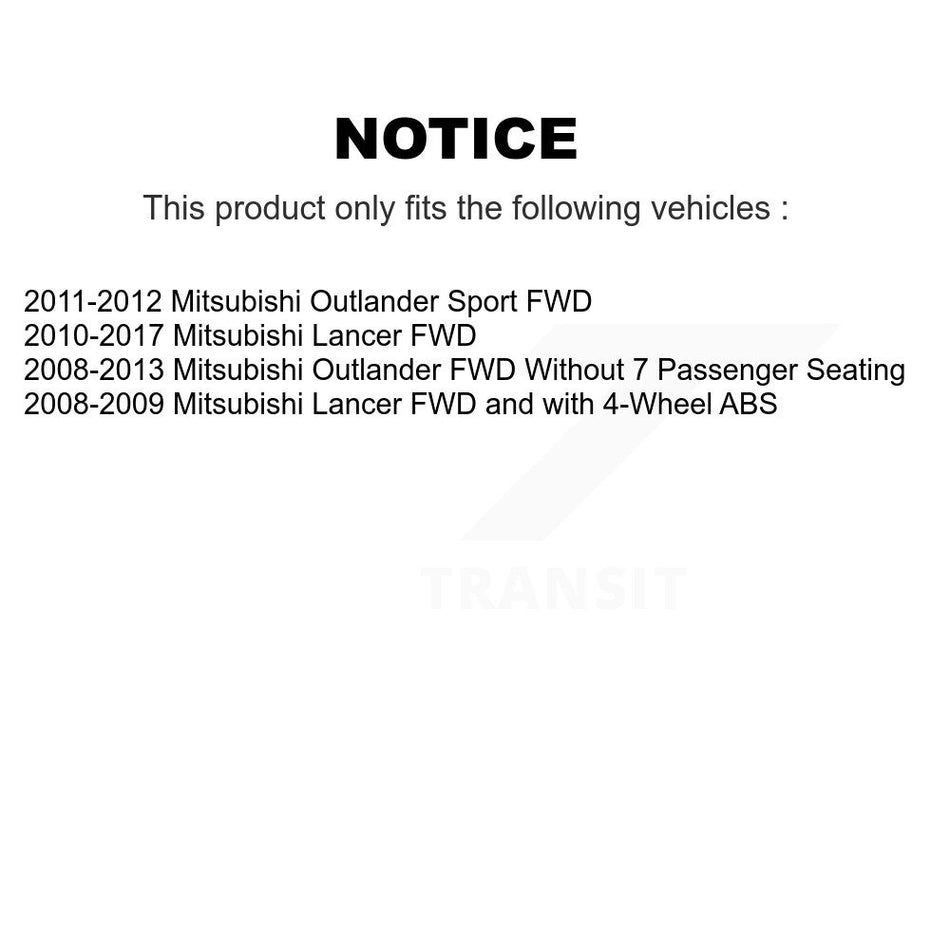 Rear Wheel Bearing Hub Assembly 70-512394 For Mitsubishi Lancer Outlander Sport