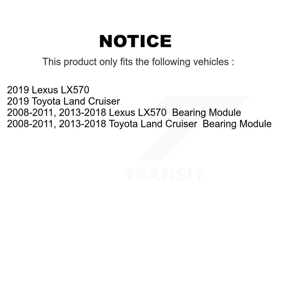 Rear Right Wheel Bearing Assembly 70-512397 For Lexus LX570 Toyota Land Cruiser