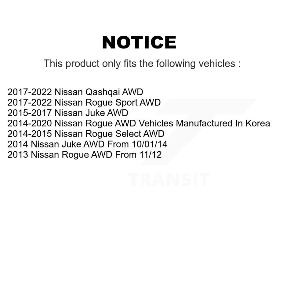 Rear Wheel Bearing Hub Assembly 70-512535 For Nissan Rogue Sport Qashqai Juke Select AWD
