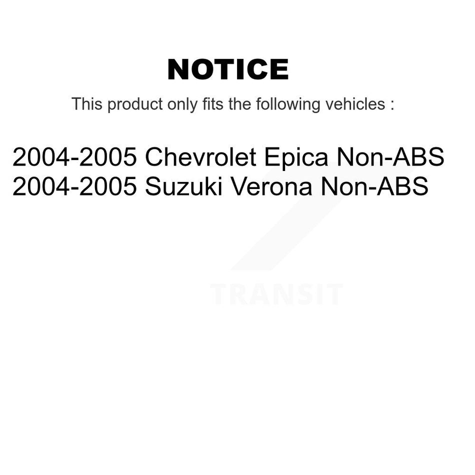 Front Wheel Bearing Hub Assembly 70-513251 For 2004-2005 Suzuki Verona Chevrolet Epica Non-ABS