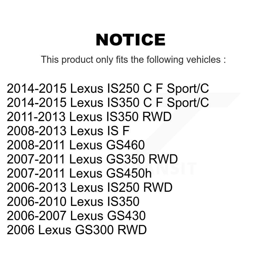 Front Left Wheel Bearing Hub Assembly 70-513284 For Lexus IS250 IS350 GS350 GS300 GS430 IS F GS450h GS460