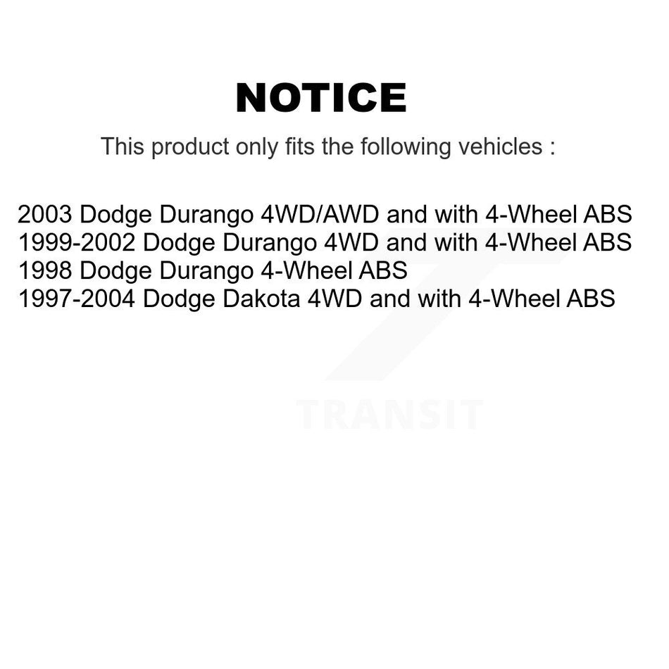 Front Right Wheel Bearing Hub Assembly 70-515009 For Dodge Dakota Durango