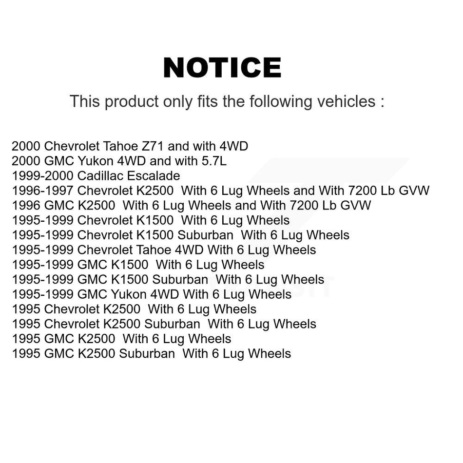 Front Wheel Bearing Hub Assembly 70-515024 For Chevrolet K1500 GMC Tahoe Suburban Yukon K2500 Cadillac Escalade