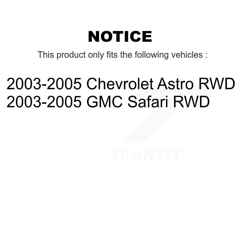 Front Wheel Bearing Hub Assembly 70-515044 For 2003-2005 Chevrolet Astro GMC Safari RWD