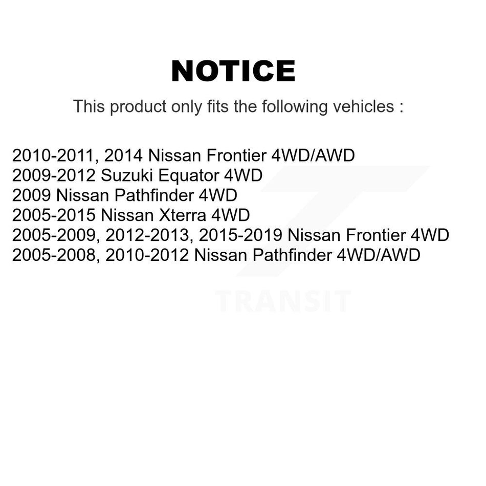 Front Wheel Bearing Hub Assembly 70-515065 For Nissan Frontier Pathfinder Xterra Suzuki Equator