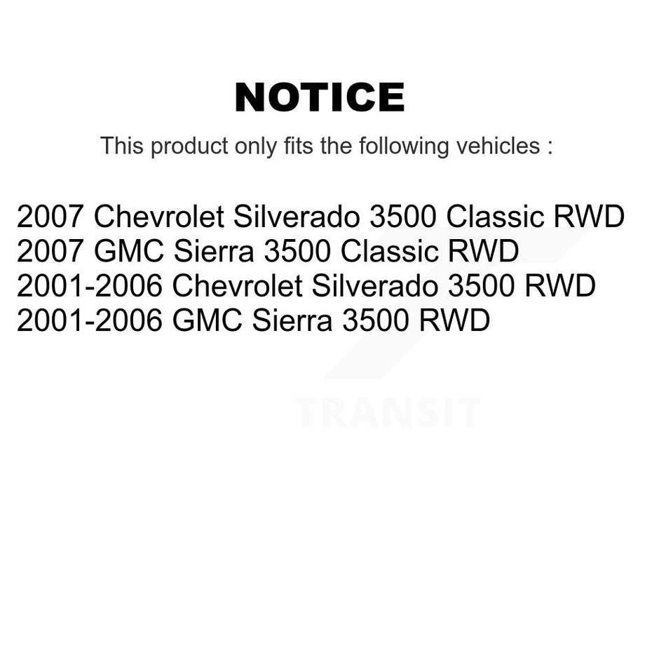 Front Wheel Bearing Hub Assembly 70-515087 For Chevrolet GMC Sierra 3500 Silverado Classic RWD