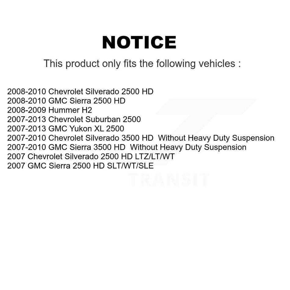 Front Wheel Bearing Hub Assembly 70-515098 For Chevrolet Silverado 2500 HD GMC Sierra 3500 Suburban Hummer H2 Yukon XL