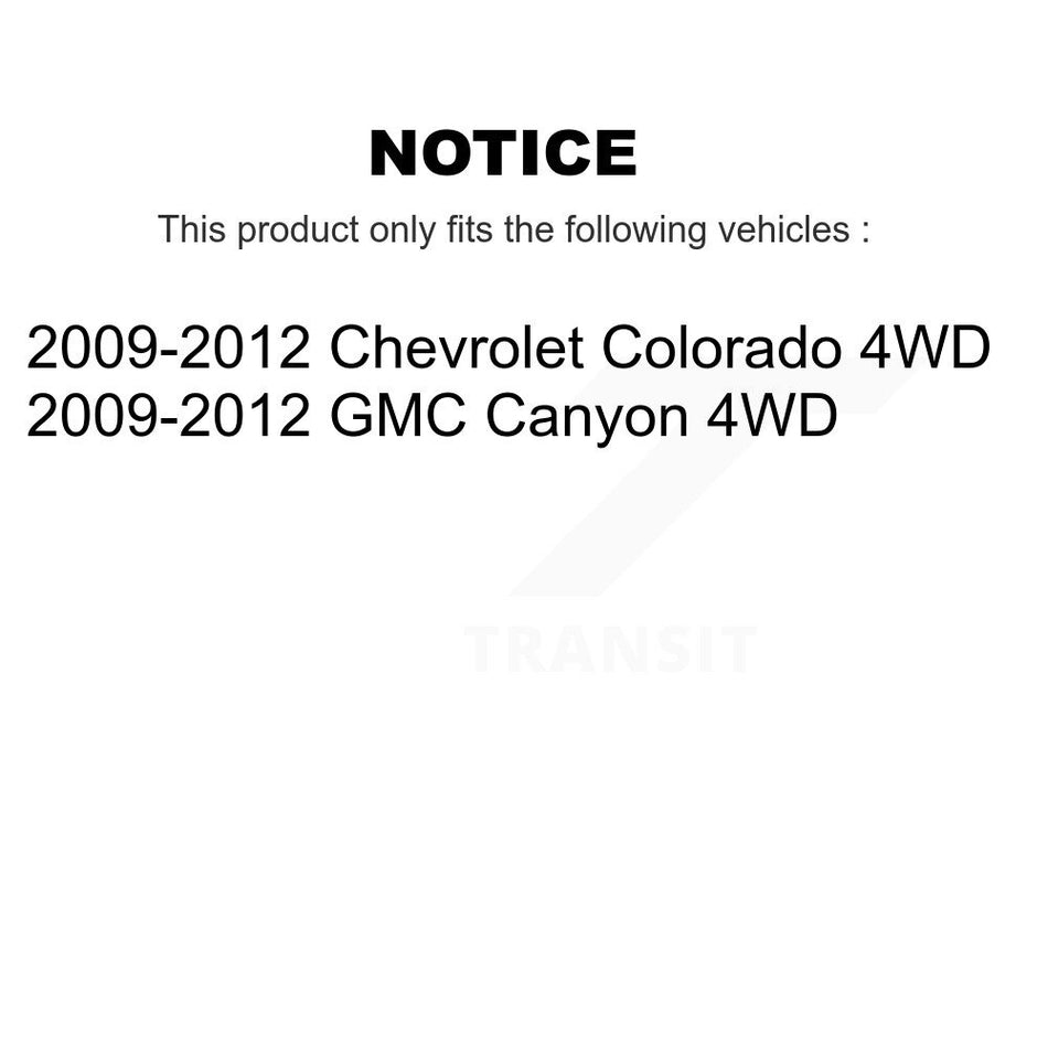 Front Wheel Bearing Hub Assembly 70-515121 For 2009-2012 Chevrolet Colorado GMC Canyon 4WD