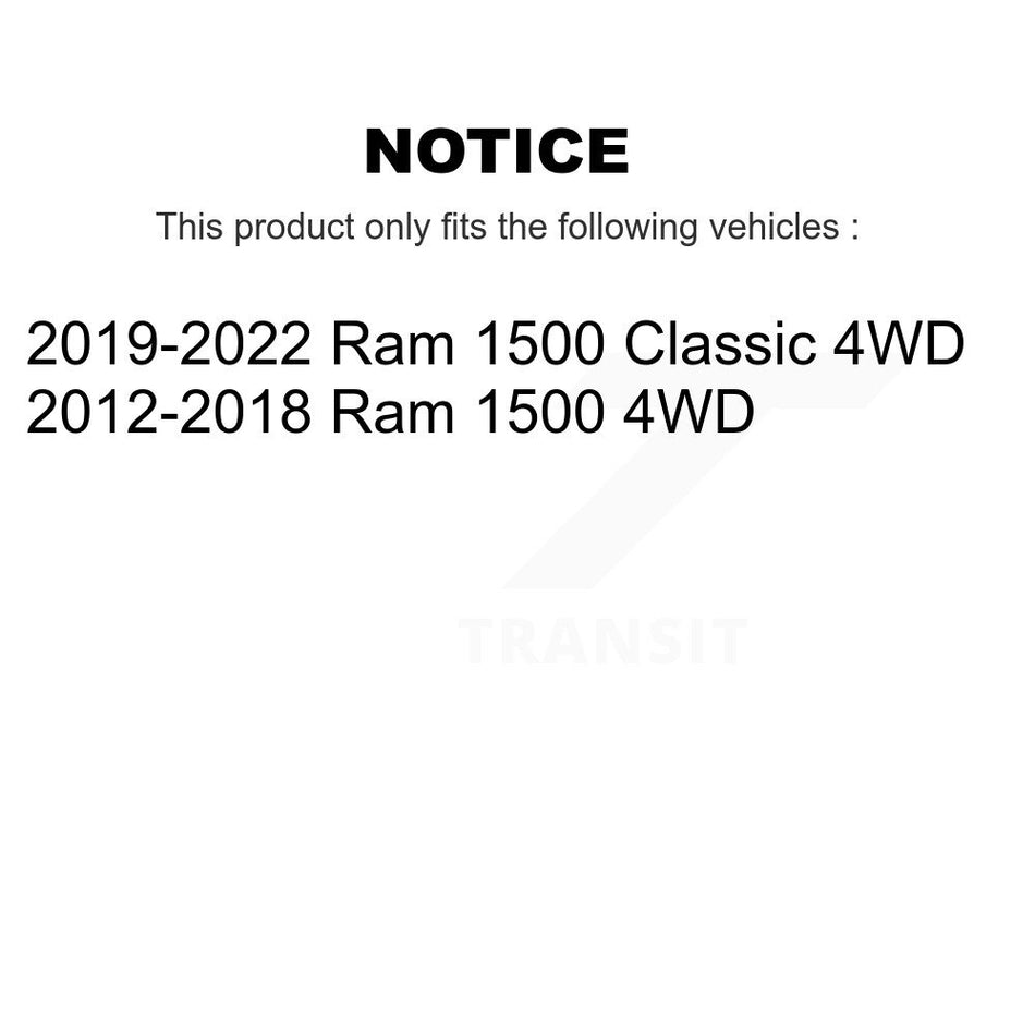 Front Wheel Bearing Hub Assembly 70-515151 For Ram 1500 Classic 4WD