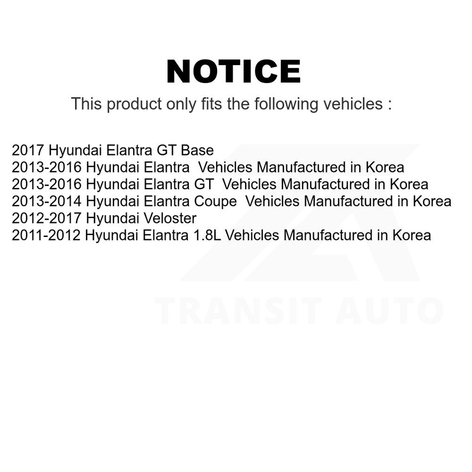 Front Left Lower Suspension Control Arm Ball Joint Assembly 72-CK622232 For Hyundai Elantra Veloster GT Coupe