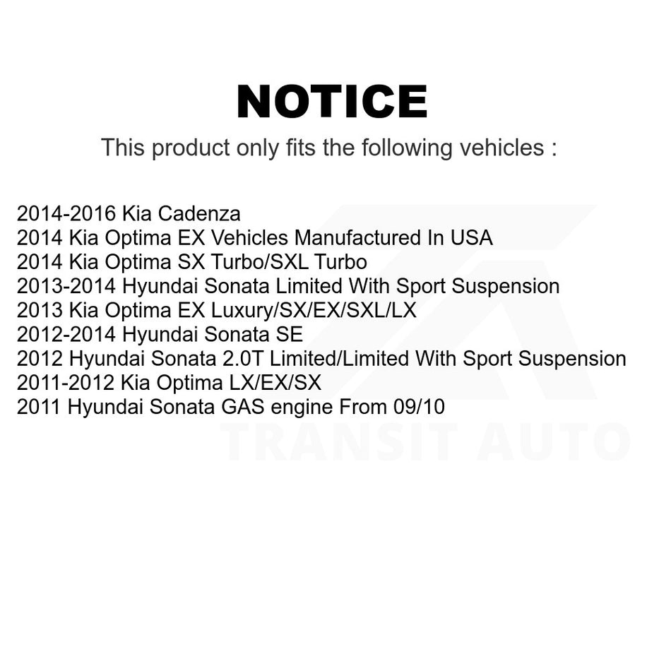 Front Right Lower Suspension Control Arm Ball Joint Assembly 72-CK622363 For Hyundai Sonata Kia Optima Cadenza