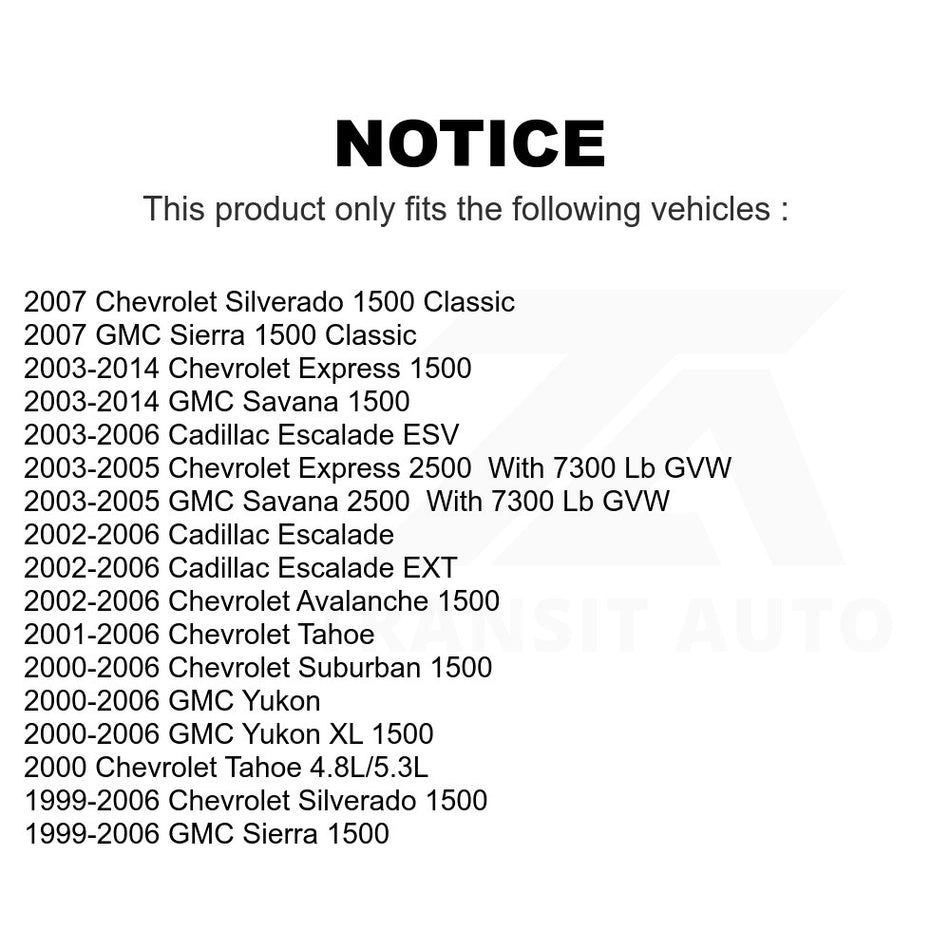 Front Upper Suspension Control Arm Ball Joint Assembly 72-CK80942 For Chevrolet Silverado 1500 GMC Tahoe Sierra Suburban Yukon Avalanche XL Cadillac Express Classic Escalade 2500 Savana ESV EXT