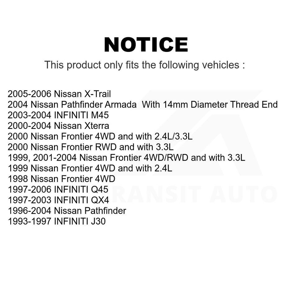 Front Outer Steering Tie Rod End 72-ES3466 For Nissan Frontier Xterra Pathfinder INFINITI QX4 Armada Q45 J30 M45 X-Trail