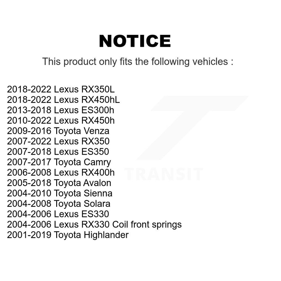 Front Lower Rearward Suspension Control Arm Bushing 72-K200780 For Toyota Camry Lexus Highlander