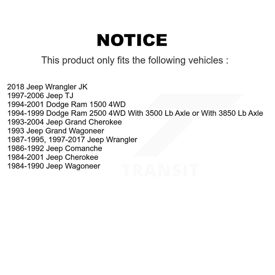 Front Upper Suspension Ball Joint 72-K3134T For Jeep Wrangler Dodge Ram 1500 2500 Grand Cherokee JK