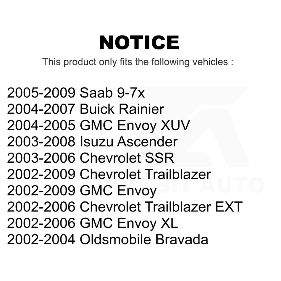 Rear Left Suspension Stabilizer Bar Link Kit 72-K6668 For Chevrolet Trailblazer GMC Envoy EXT XL Buick Rainier Oldsmobile Bravada XUV SSR Isuzu Ascender Saab 9-7x