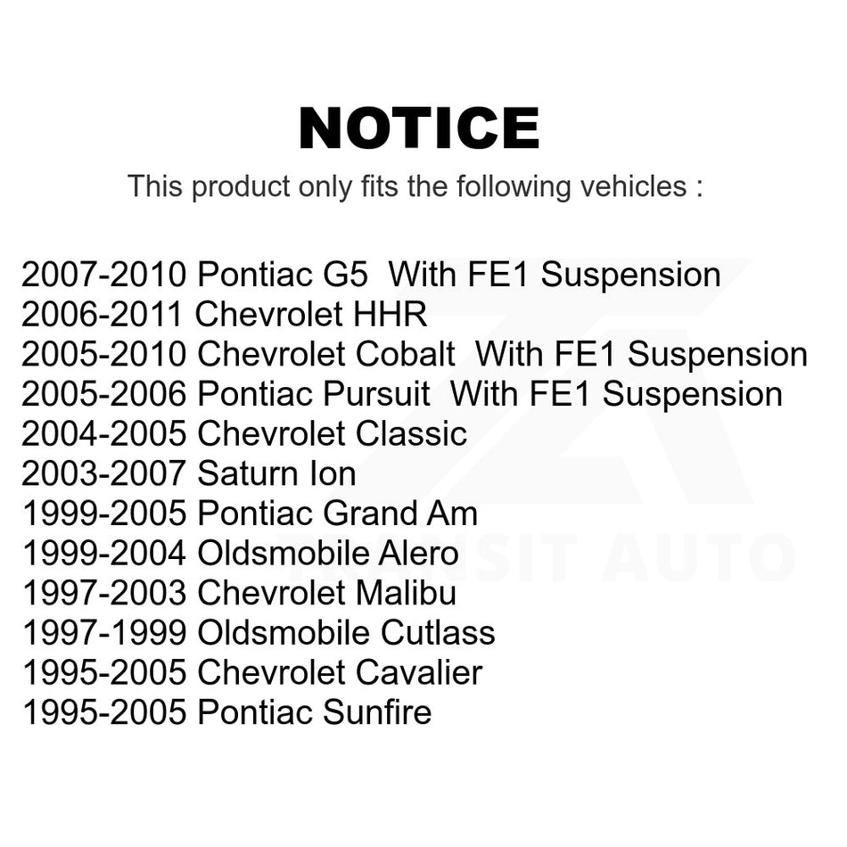 Front Lower Rearward Suspension Control Arm Bushing 72-K6698 For Chevrolet Cobalt Cavalier Pontiac HHR Grand Am Saturn Ion Malibu Oldsmobile Alero Sunfire Classic G5 Cutlass Pursuit