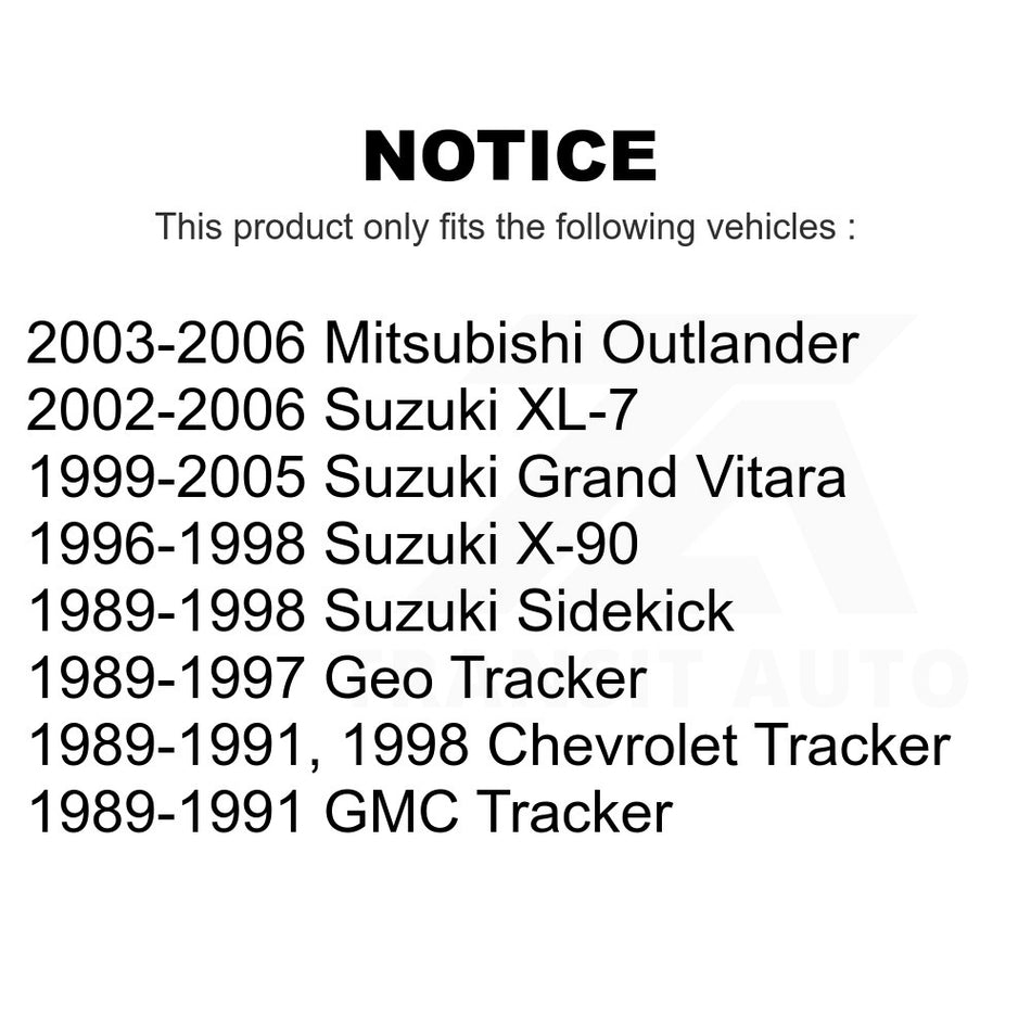 Front Suspension Stabilizer Bar Link Kit 72-K750181 For Suzuki Tracker XL-7 Geo Mitsubishi Outlander Grand Vitara Sidekick Chevrolet X-90 GMC