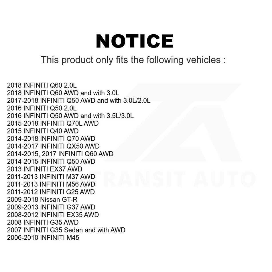 Front Left Suspension Stabilizer Bar Link Kit 72-K750210 For INFINITI G37 Q50 G35 QX50 Q60 EX35 M37 G25 Q70 M45 Q70L Q40 Nissan GT-R M56 EX37