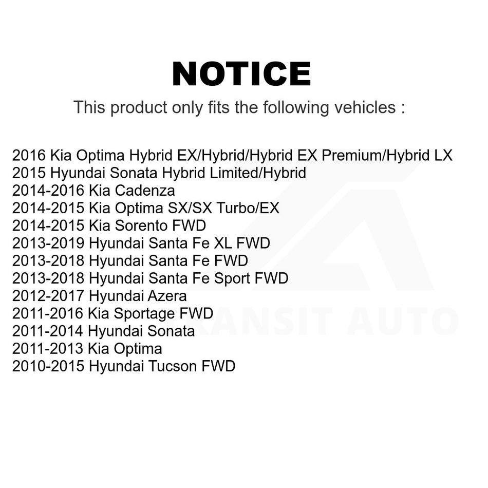 Rear Suspension Stabilizer Bar Link Kit 72-K750603 For Hyundai Kia Sonata Optima Santa Fe Sport Tucson Sportage Sorento Azera Cadenza XL