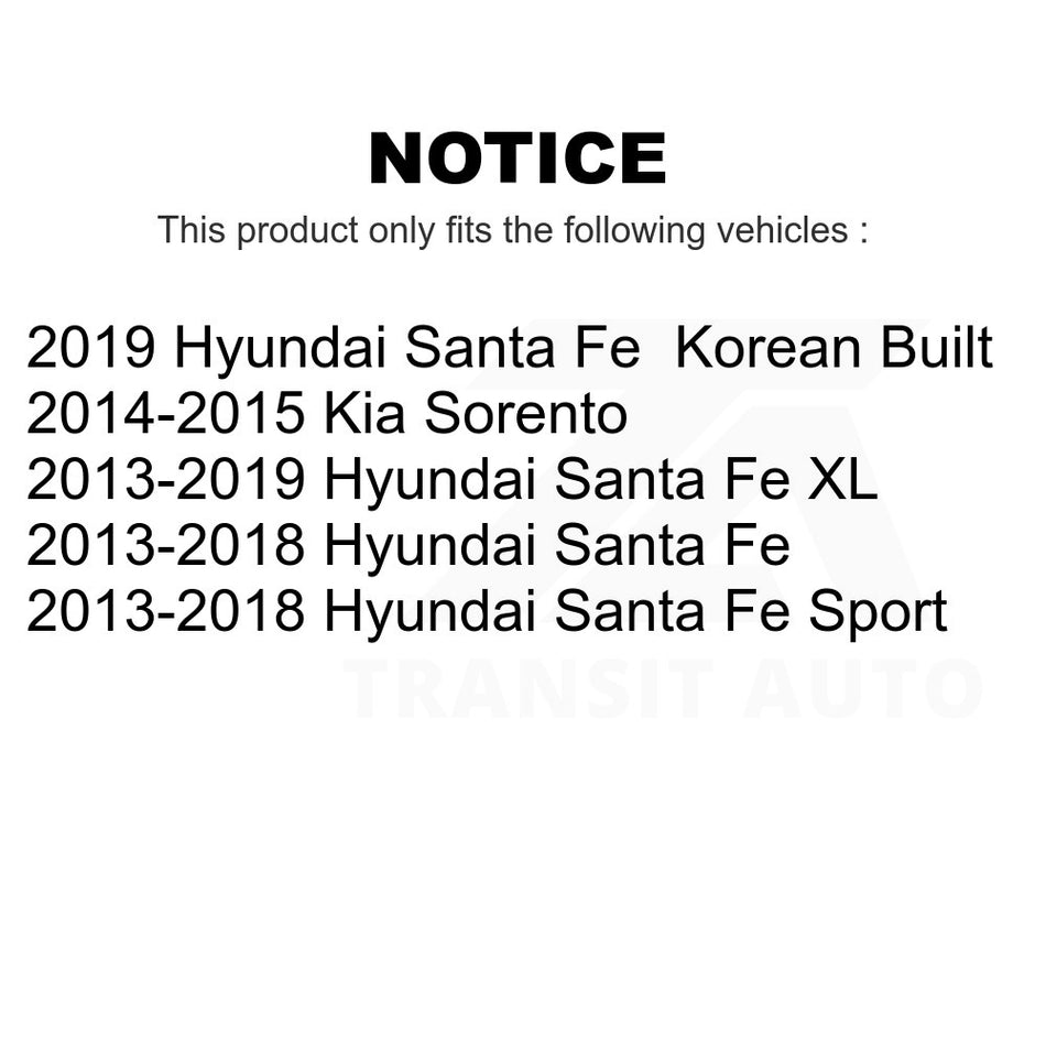 Front Suspension Stabilizer Bar Link Kit 72-K750659 For Hyundai Santa Fe Sport Kia Sorento XL