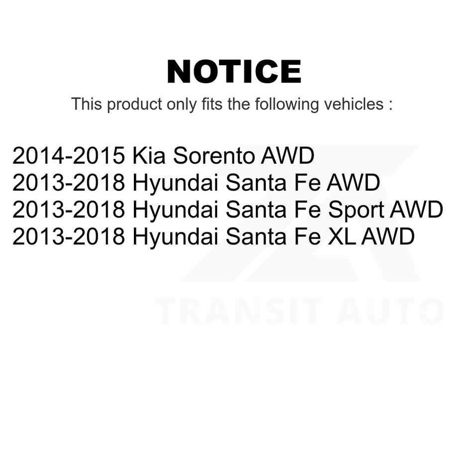 Rear Left Suspension Stabilizer Bar Link Kit 72-K750664 For Hyundai Santa Fe Sport Kia Sorento XL AWD