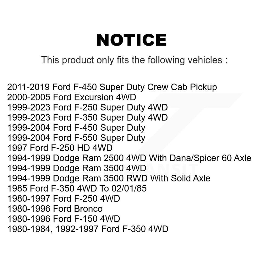 Front Upper Suspension Ball Joint 72-K80026 For Ford F-350 Super Duty F-250 F-150 Dodge Ram 2500 HD
