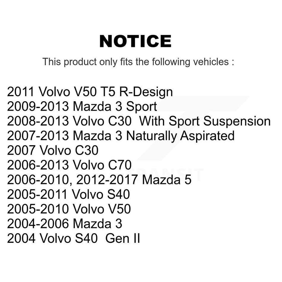 Rear Suspension Stabilizer Bar Link Kit 72-K80867 For Mazda 3 5 Volvo S40 C30 V50 C70 Sport