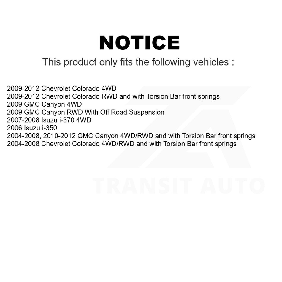 Front Upper Suspension Ball Joint 72-K80984 For Chevrolet Colorado GMC Canyon Isuzu i-370 i-350